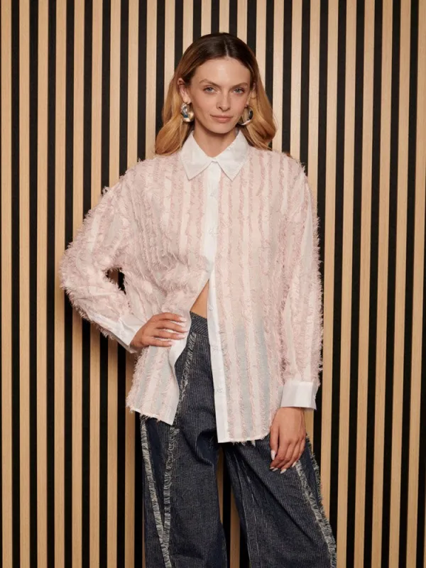 <b> Ghospell </b> Zetta Textured Shirt sold by Sister Jane