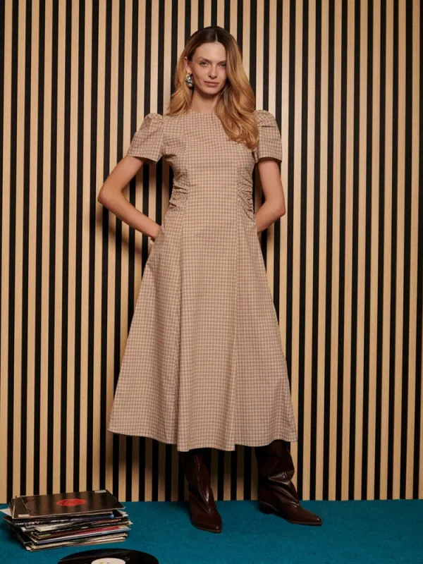 <b> Ghospell </b> Rita Check Midi Dress sold by Sister Jane