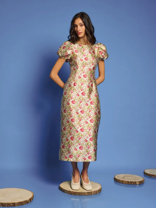 <b>DREAM</b> Forest Echo Jacquard Midi Dress sold by Sister Jane