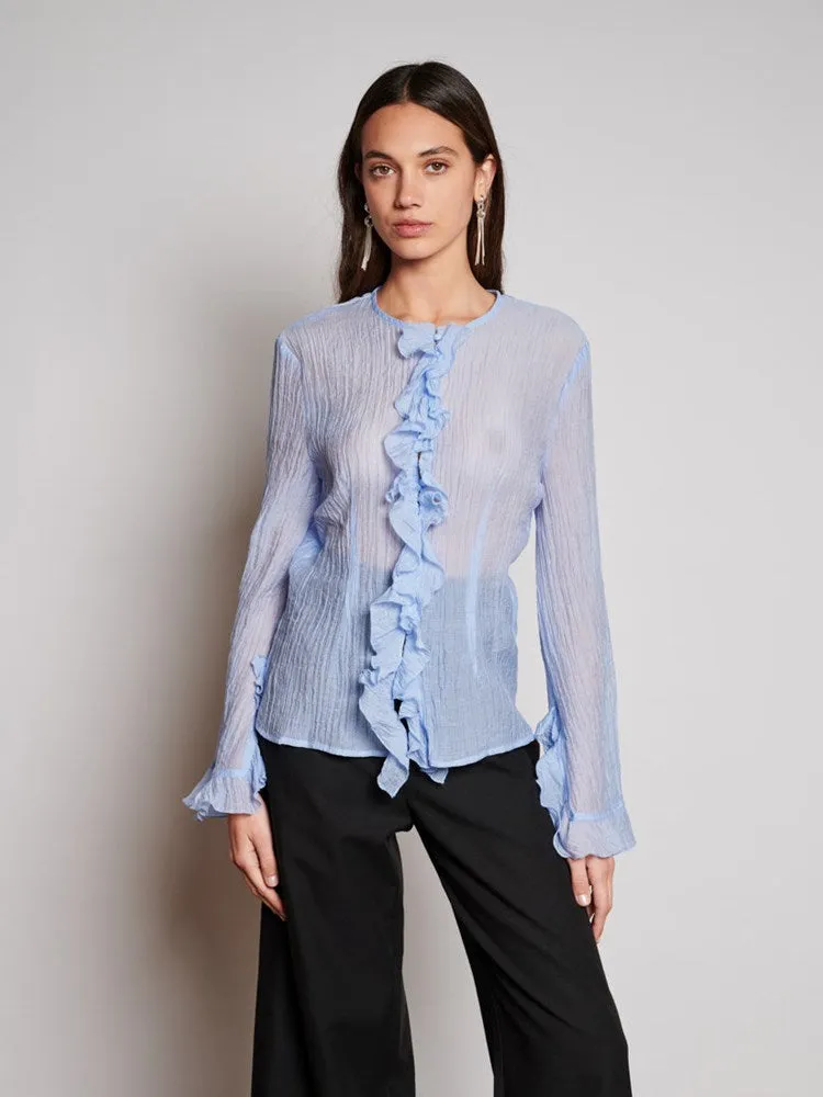 <b> Ghospell </b> Rhiannon Flounced Top sold by Sister Jane