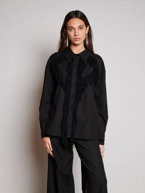 <b> Ghospell </b> Georgie Fringe Shirt sold by Sister Jane