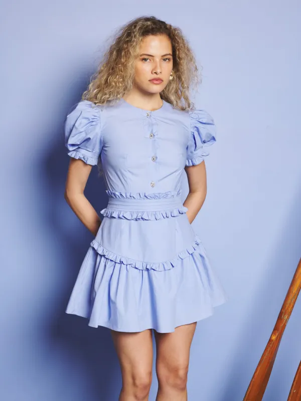 Skye Ruffle Mini Dress sold by Sister Jane