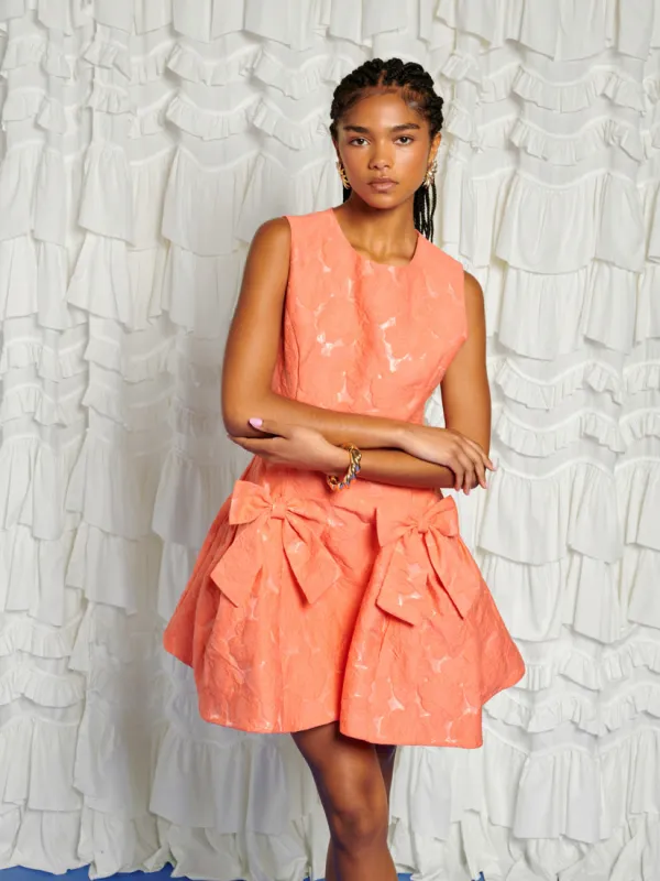 <b>DREAM</b> Tangerine Jacquard Mini Dress sold by Sister Jane