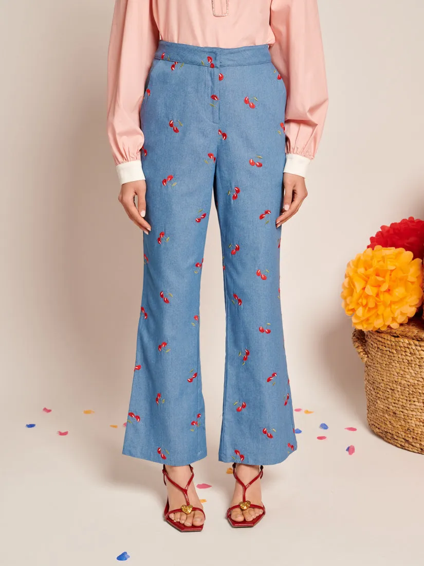 Lola Denim Cropped Trousers sold by Sister Jane