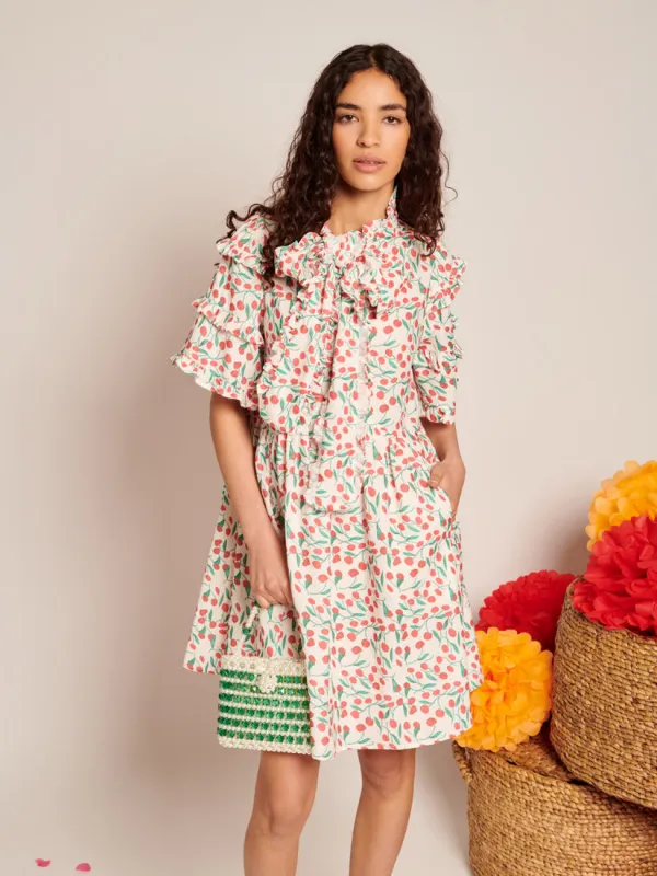 Cerise Mini Print Dress sold by Sister Jane