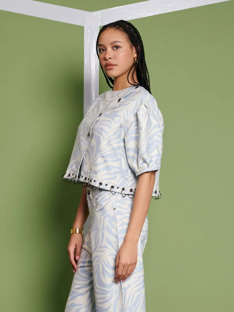 <b> Ghospell </b> Serena Zebra Top sold by Sister Jane product image thumbnail 3