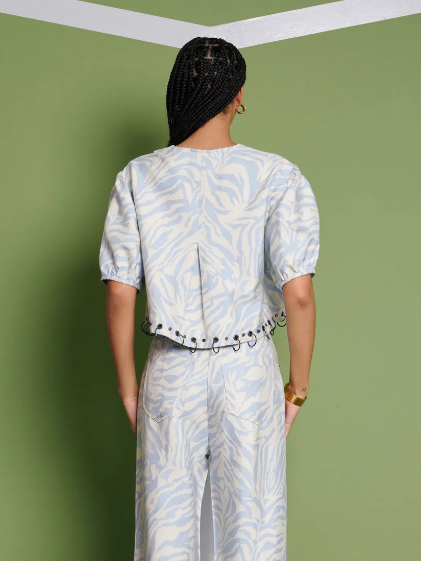 <b> Ghospell </b> Serena Zebra Top sold by Sister Jane product image thumbnail 4