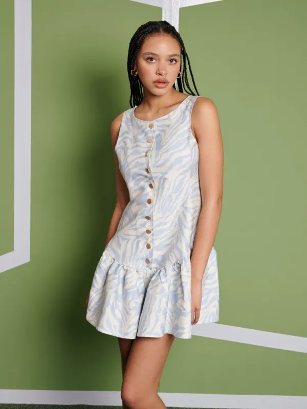 <b> Ghospell </b> Serena Zebra Mini Dress sold by Sister Jane