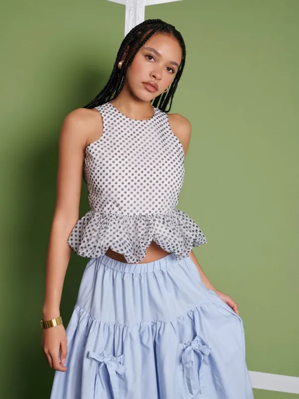 <b> Ghospell </b> Martina Polka Dot Top sold by Sister Jane