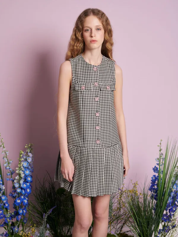 Petal Houndstooth Mini Dress sold by Sister Jane