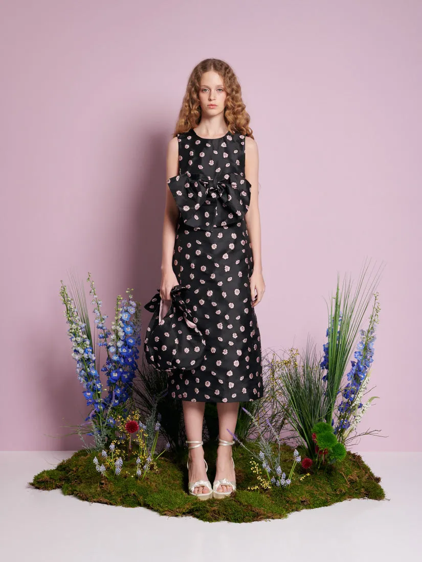 Rose Bells Jacquard Bow Dress sold by Sister Jane product image thumbnail 4