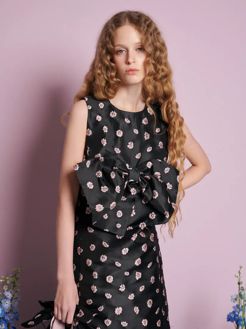 Rose Bells Jacquard Bow Dress sold by Sister Jane product image thumbnail 5