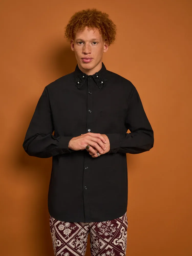 Penny Flower Trim Shirt sold by Sister Jane