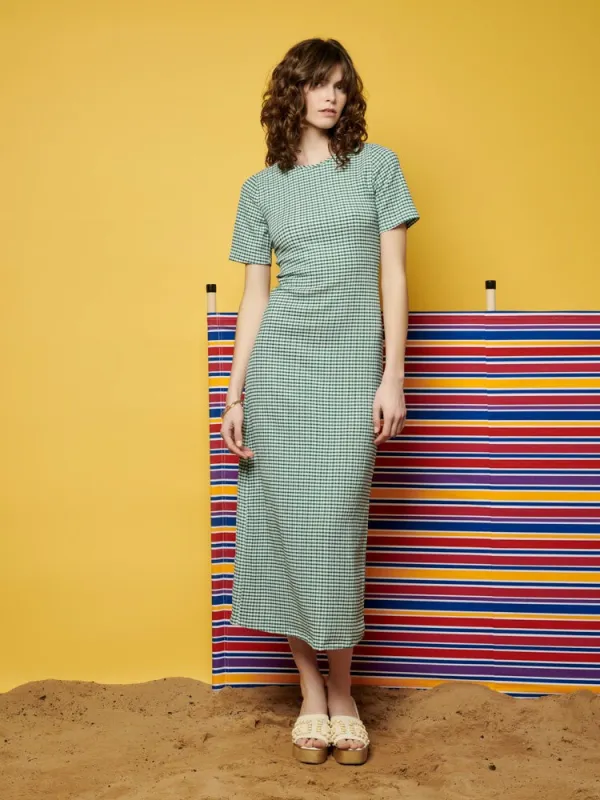 <b> Ghospell </b> Leila Check Midi Dress sold by Sister Jane