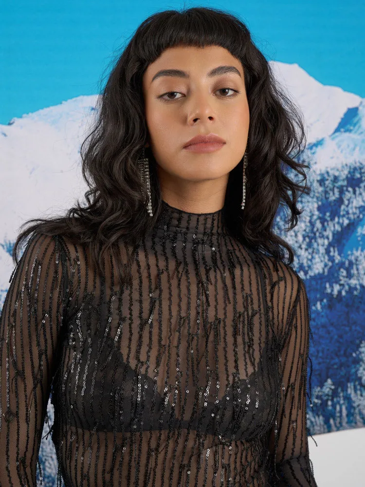 <b> Ghospell </b> Aria Mesh Top sold by Sister Jane product image thumbnail 5