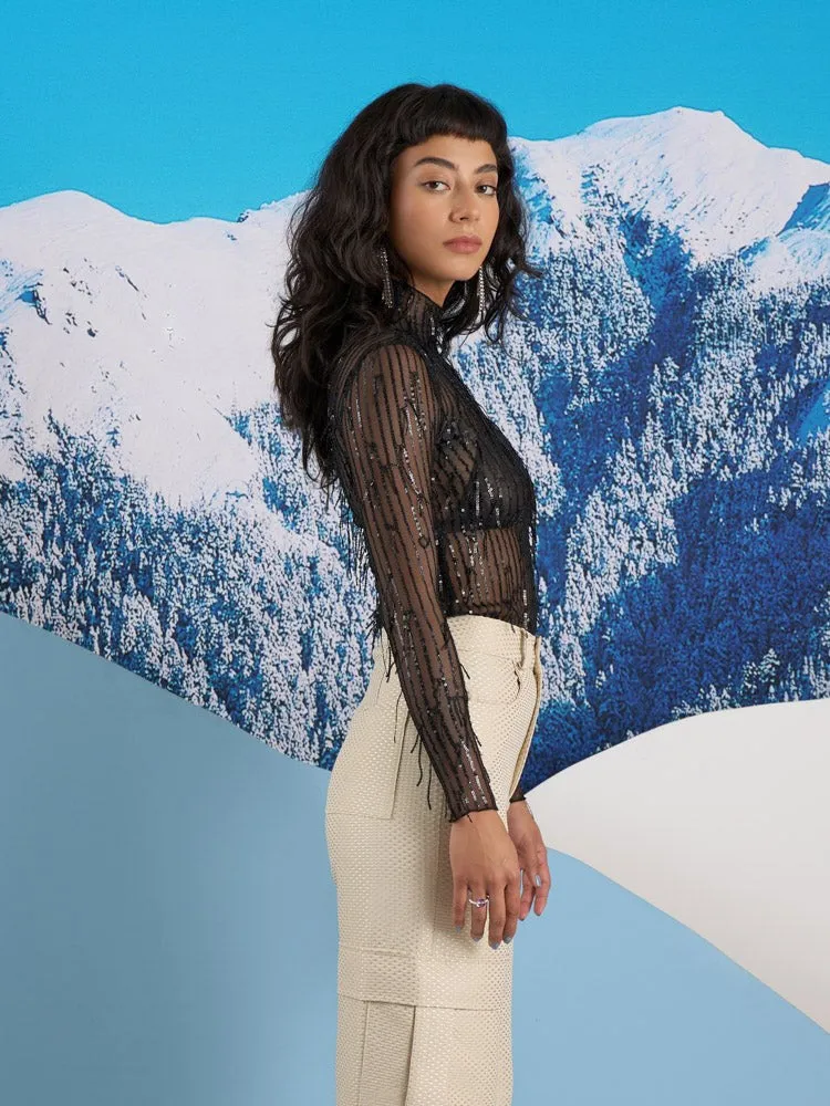 <b> Ghospell </b> Aria Mesh Top sold by Sister Jane product image thumbnail 3