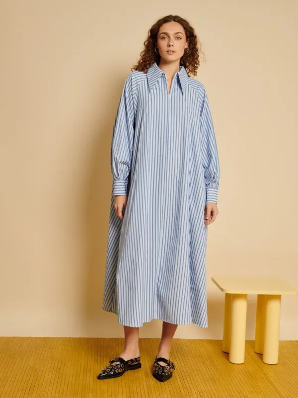 <b> Ghospell </b> Inez Stripe Midi Dress made by Sister Jane