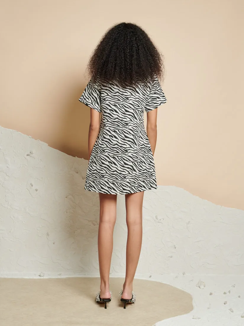<b>Ghospell</b> Zia Zebra Mini Dress sold by Sister Jane product image thumbnail 4