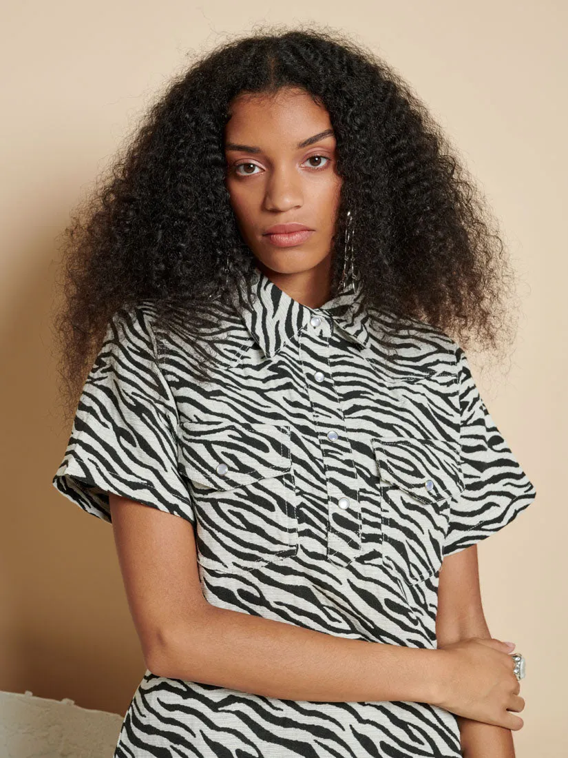 <b>Ghospell</b> Zia Zebra Mini Dress sold by Sister Jane product image thumbnail 5