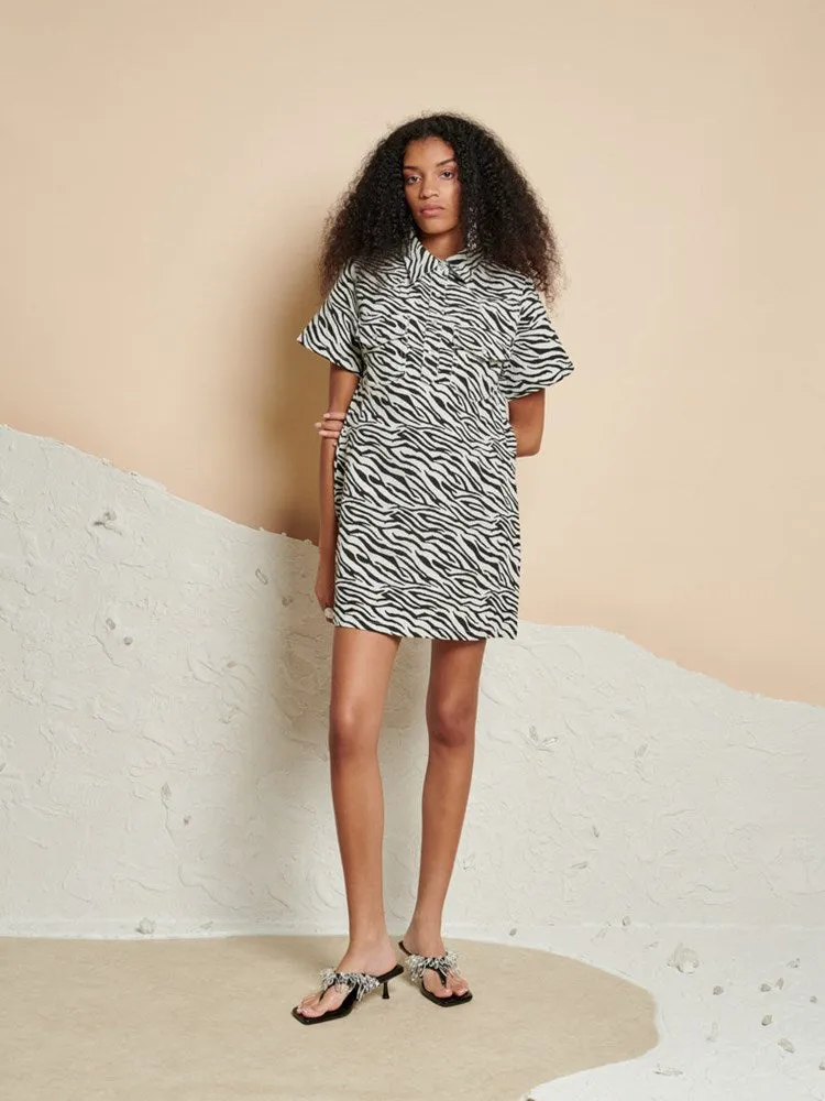 <b>Ghospell</b> Zia Zebra Mini Dress sold by Sister Jane product image thumbnail 2