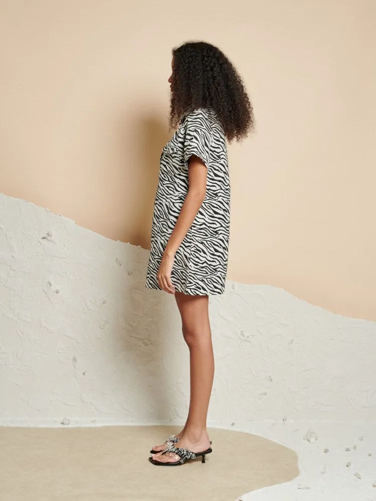 <b>Ghospell</b> Zia Zebra Mini Dress sold by Sister Jane product image thumbnail 3