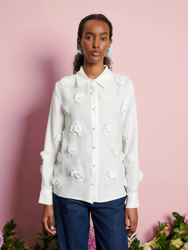 <b>DREAM</b> Valley Flower Embellished Shirt sold by Sister Jane