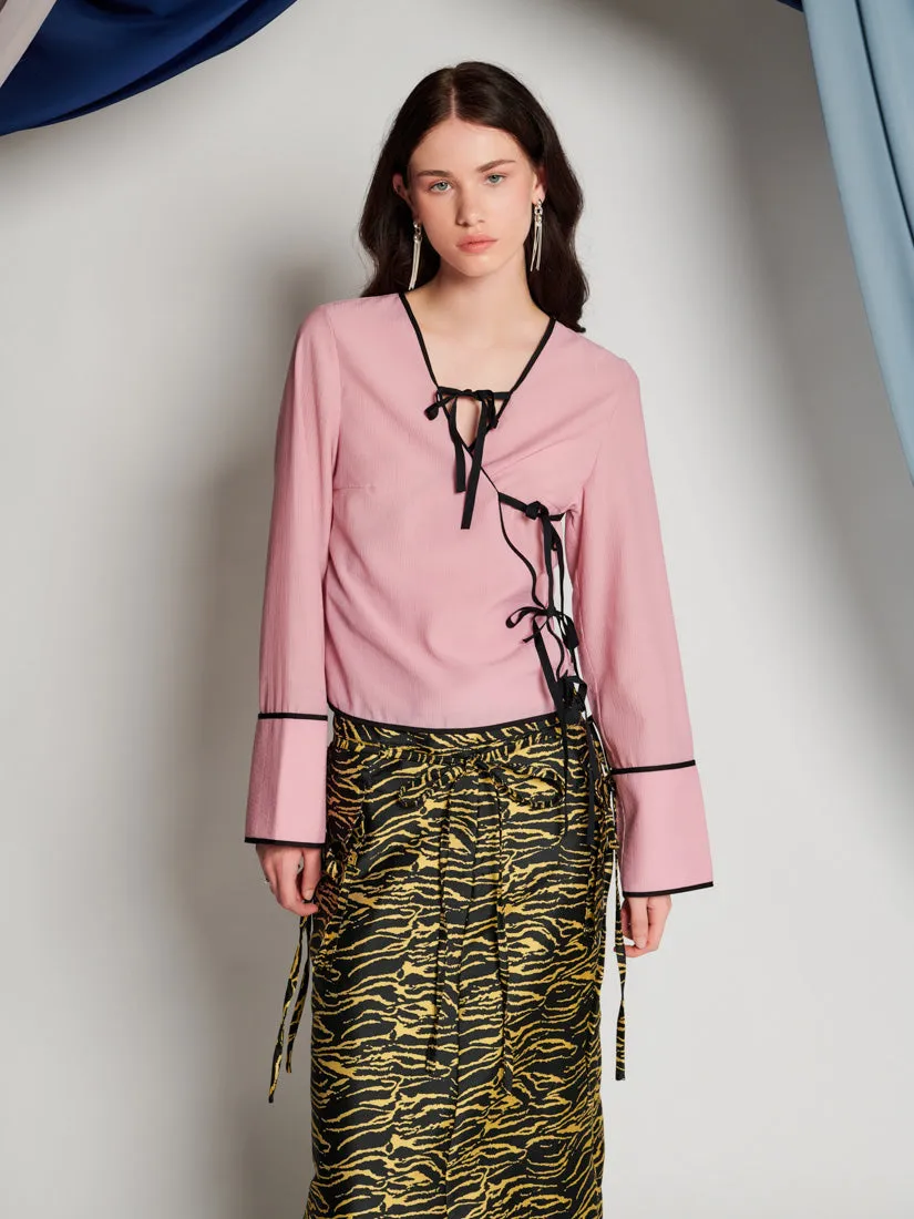 <b> Ghospell </b> Davina Wrap Top sold by Sister Jane