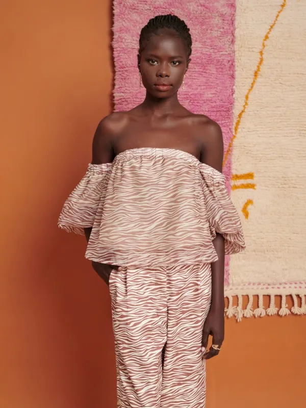 <b>Ghospell</b> Zoya Zebra Bandeau Top sold by Sister Jane