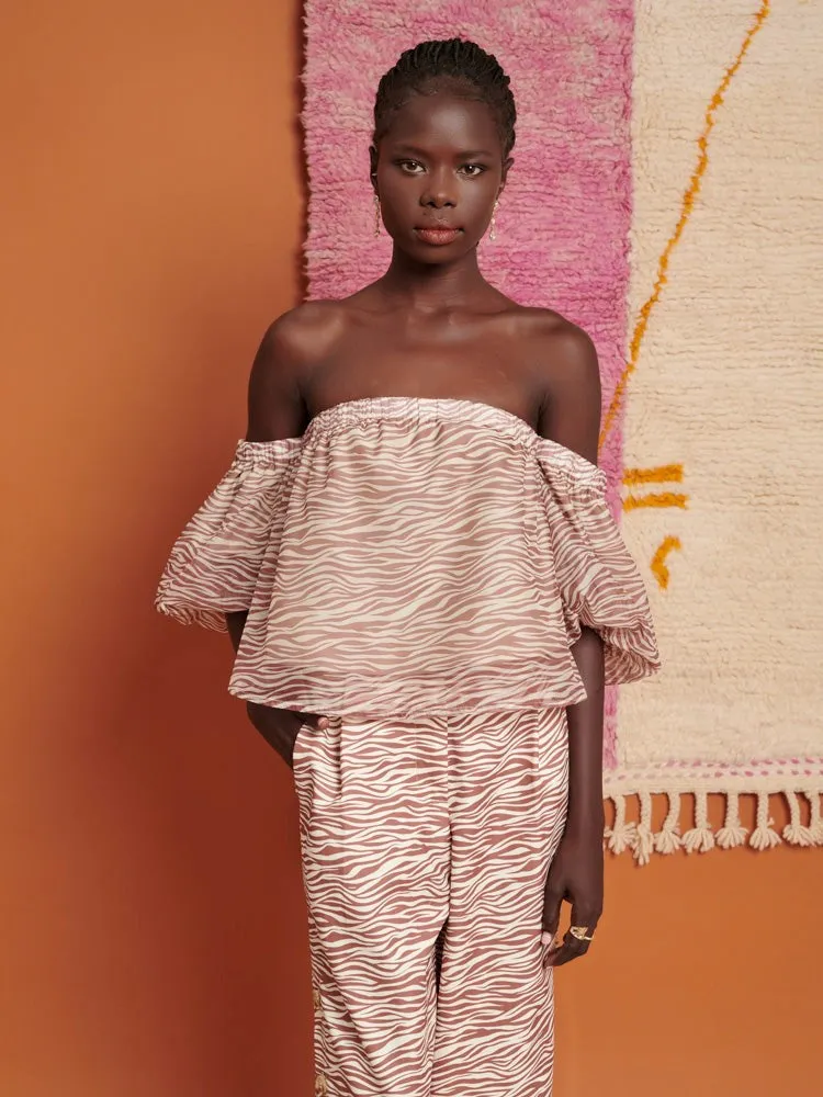 <b>Ghospell</b> Zoya Zebra Bandeau Top sold by Sister Jane