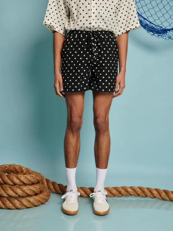 Rocco Spot Drawstring Shorts made by Sister Jane