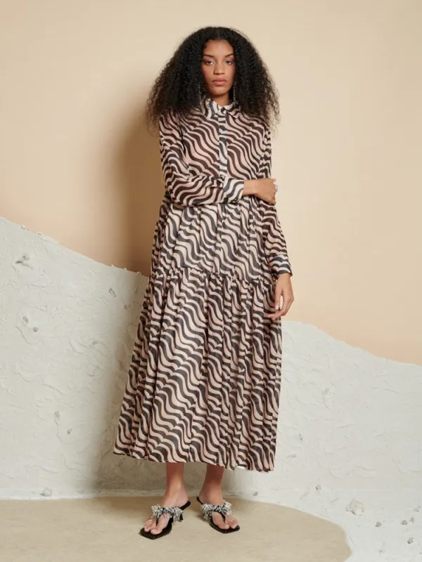 <b> Ghospell </b> Cecilia Printed Midi Dress sold by Sister Jane