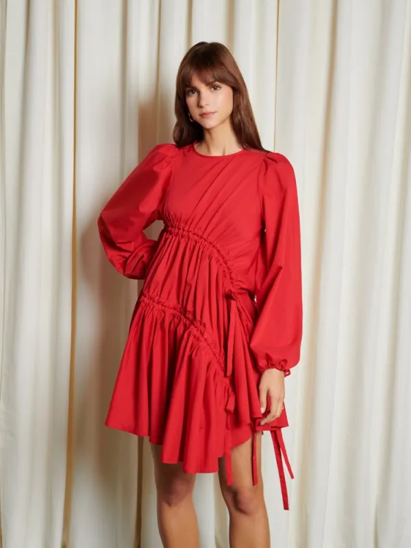 <b> Ghospell </b> Bowie Ruched Mini Dress sold by Sister Jane