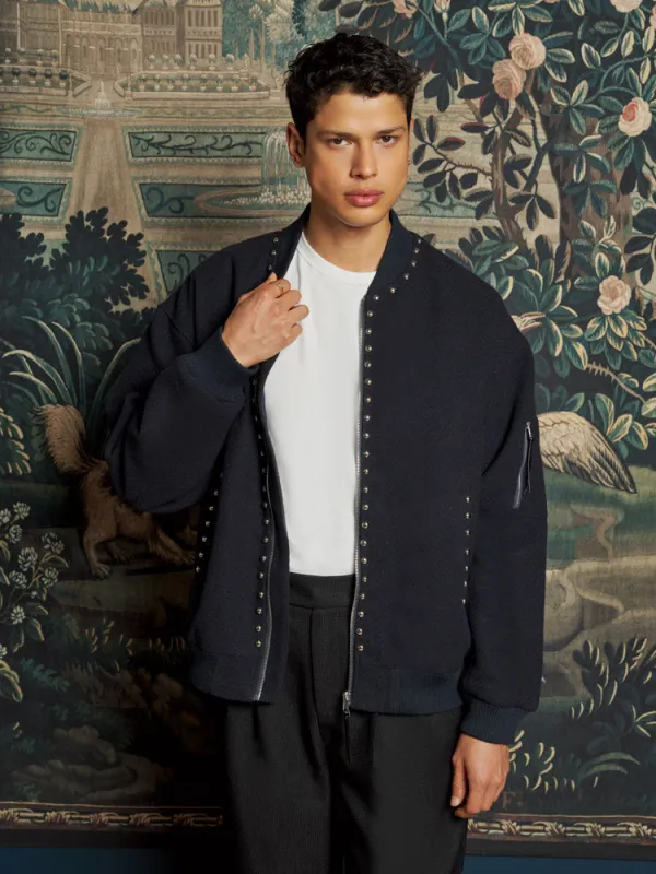 Milo Studded Bomber Jacket made by Sister Jane