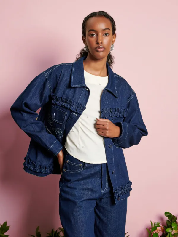 <b>DREAM</b> Rosie Denim Embroidery Jacket sold by Sister Jane