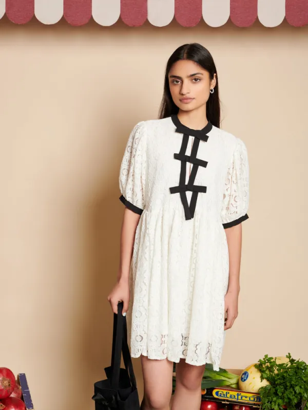 Vanilla Lace Mini Dress sold by Sister Jane