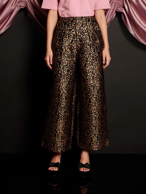 Cherie Leopard Jacquard Trousers sold by Sister Jane