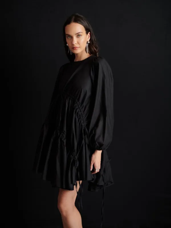 <b> Ghospell </b> Noor Ruched Mini Dress made by Sister Jane