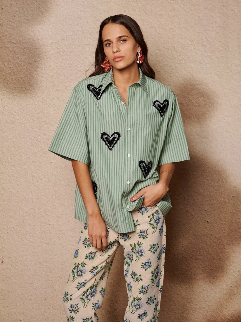 Maris Heart Embellished Boxy Shirt sold by Sister Jane product image thumbnail 3