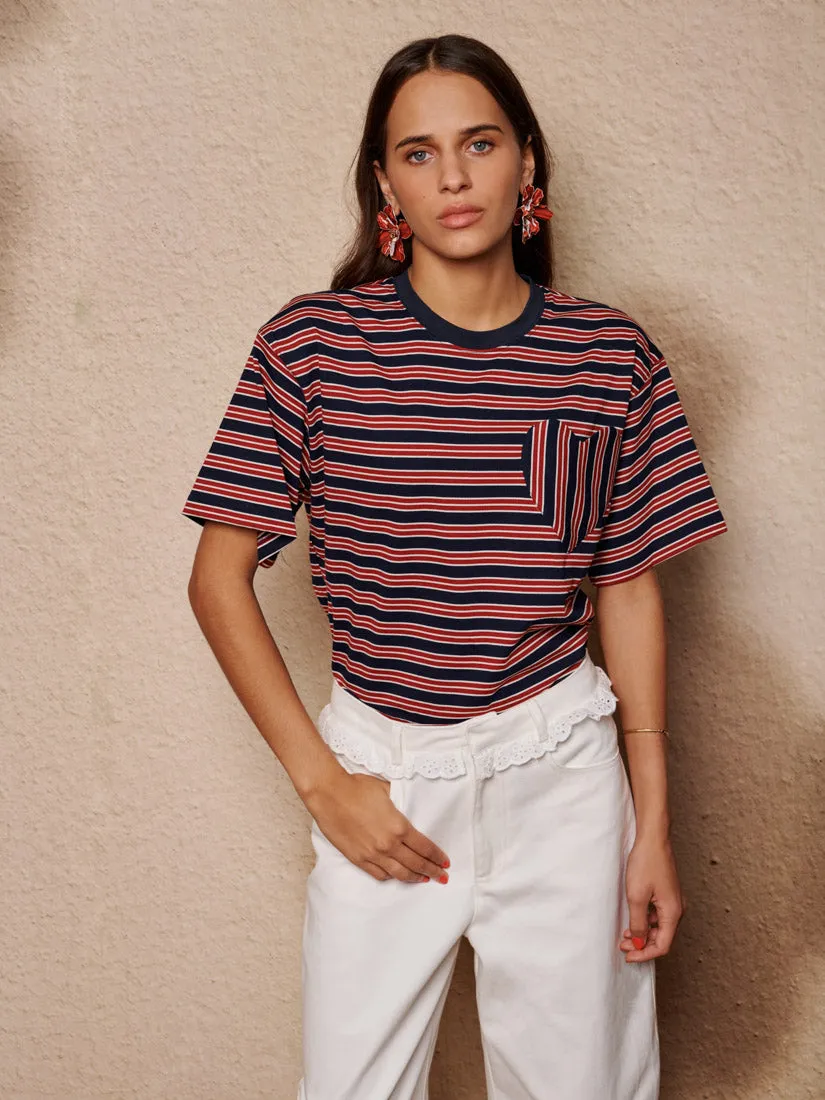 Soleil Stripe Boxy T-shirt sold by Sister Jane product image thumbnail 3