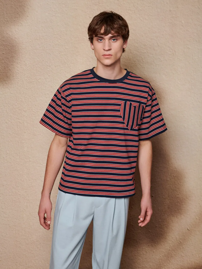 Soleil Stripe Boxy T-shirt sold by Sister Jane