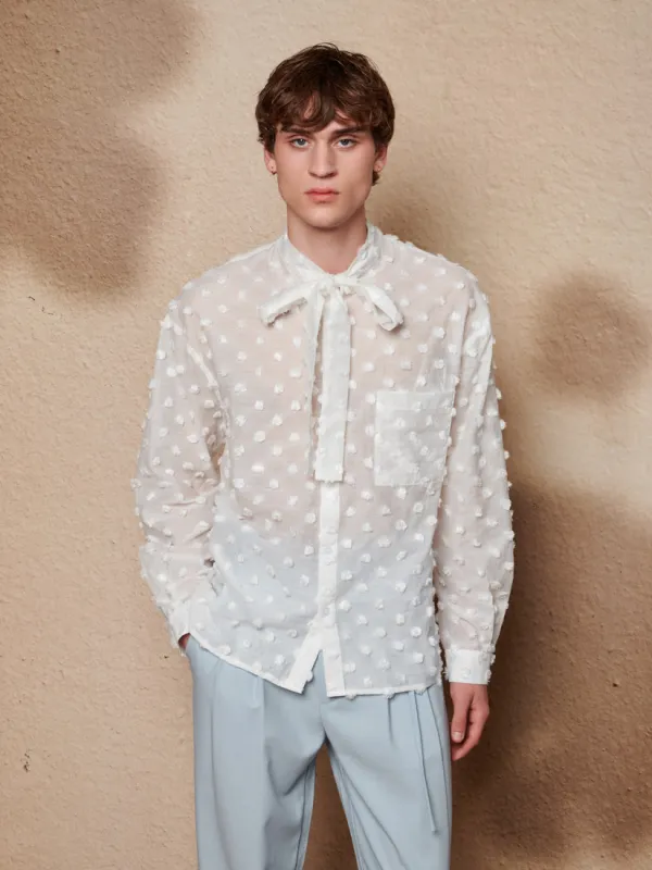 Orin Spot Bow Shirt sold by Sister Jane