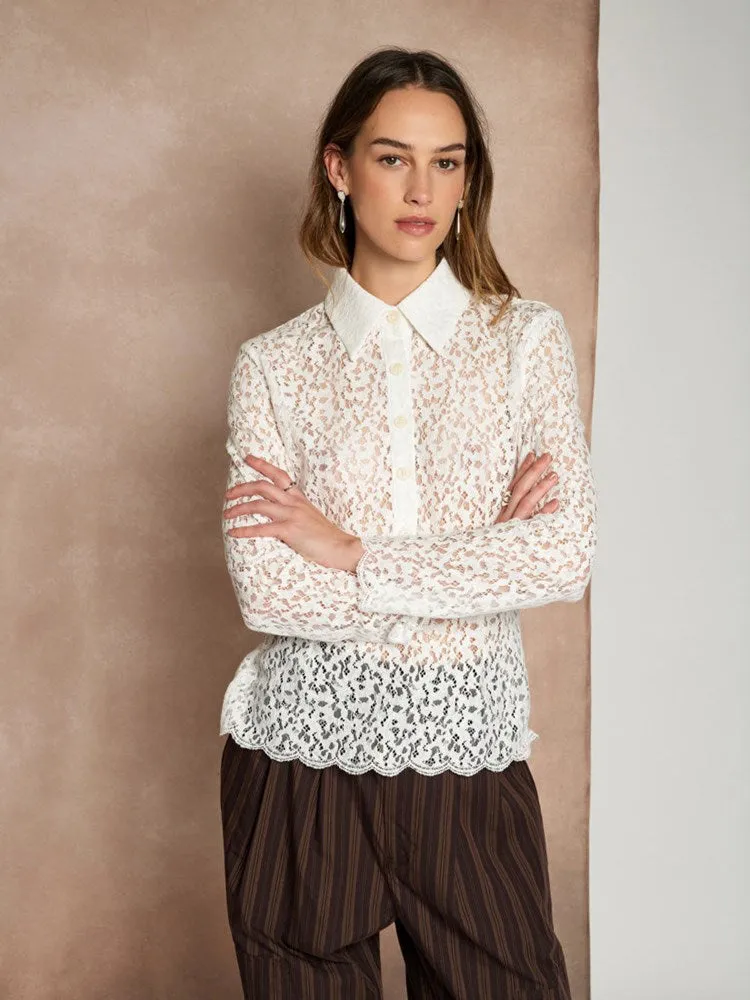 <b> Ghospell </b> Vida Lace Shirt sold by Sister Jane