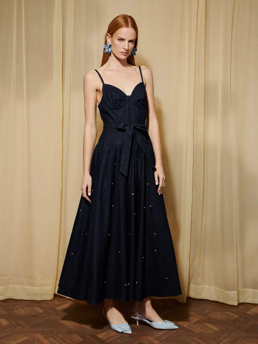 <b>DREAM</b> Brightside Denim Midi Dress sold by Sister Jane