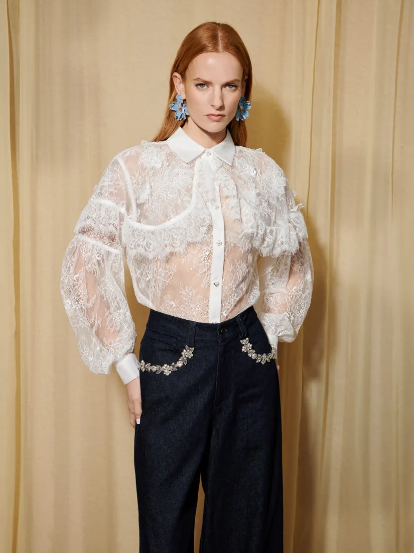<b>DREAM</b> Promise Lace Cape Shirt sold by Sister Jane