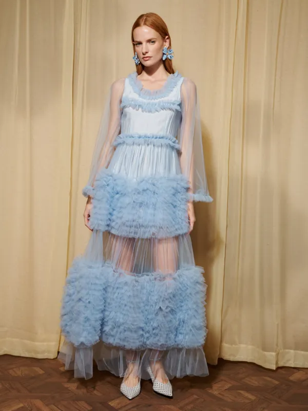 <b>DREAM</b> Halo Haze Tulle Maxi Dress made by Sister Jane