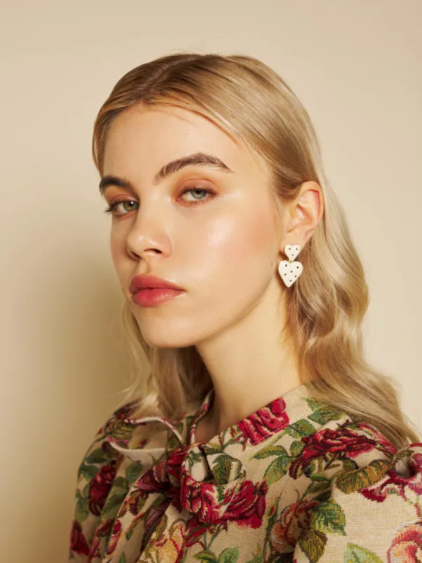 Renée Heart Earrings made by Sister Jane