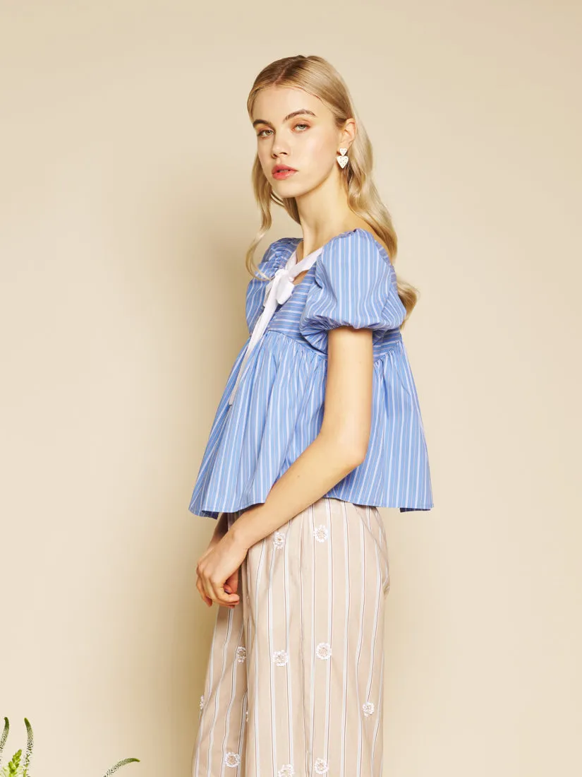 Tulip Stripe Bow Top sold by Sister Jane product image thumbnail 2