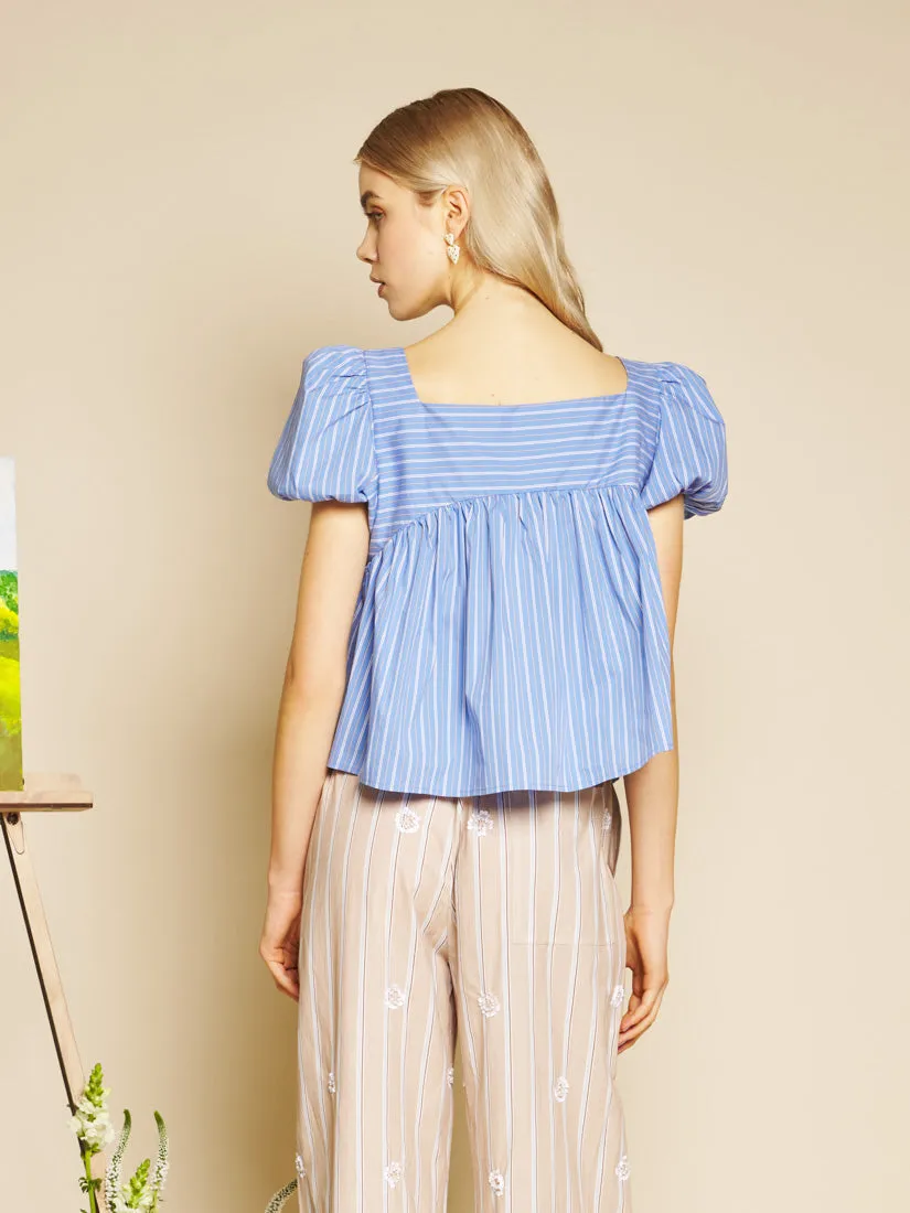 Tulip Stripe Bow Top sold by Sister Jane product image thumbnail 3