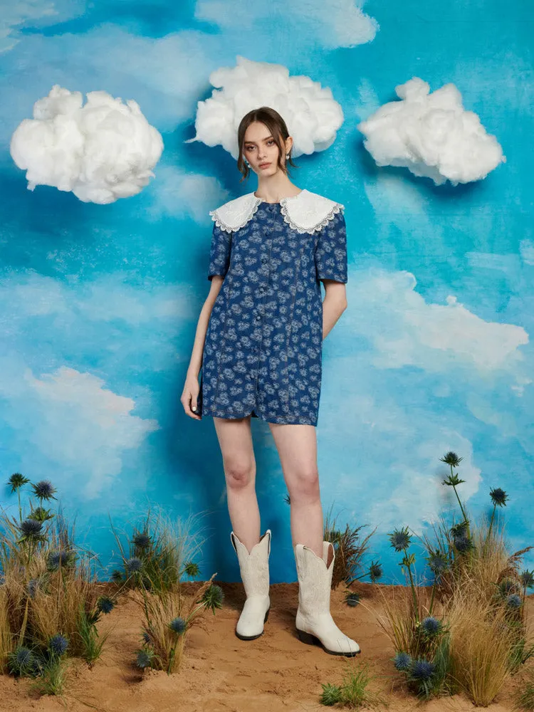 Wildflower Denim Mini Dress sold by Sister Jane product image thumbnail 4
