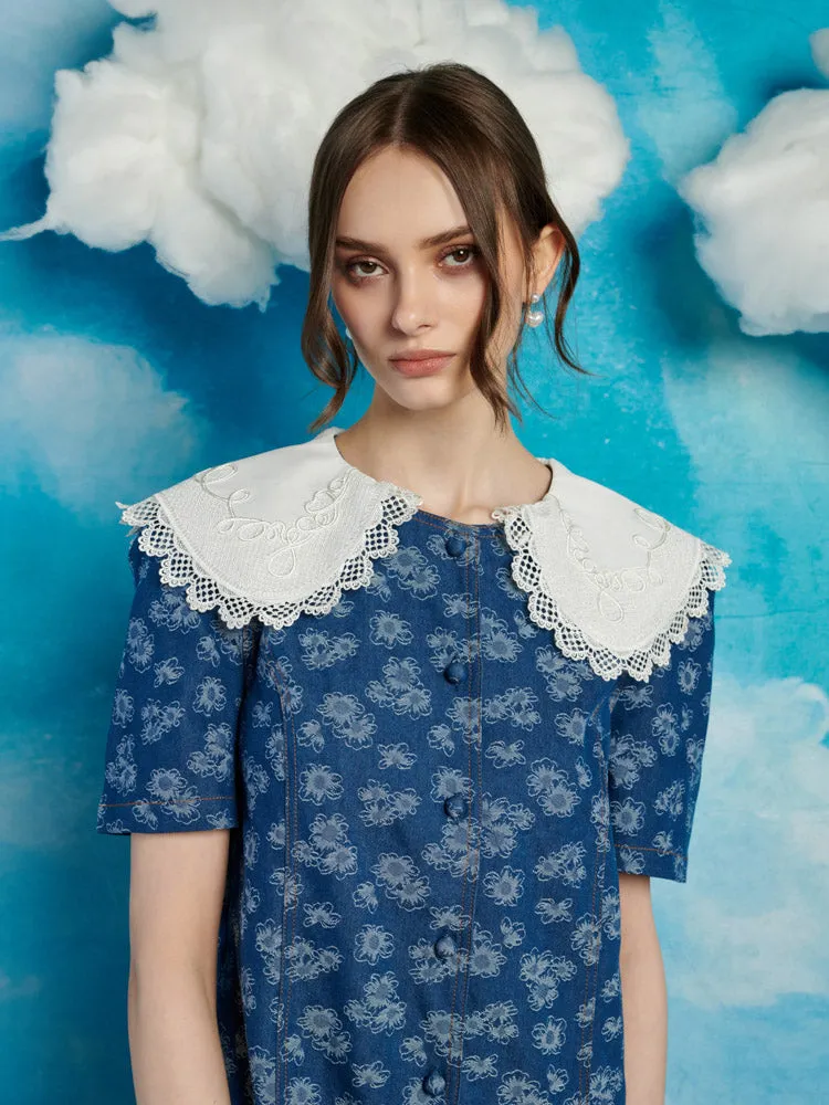 Wildflower Denim Mini Dress sold by Sister Jane product image thumbnail 5
